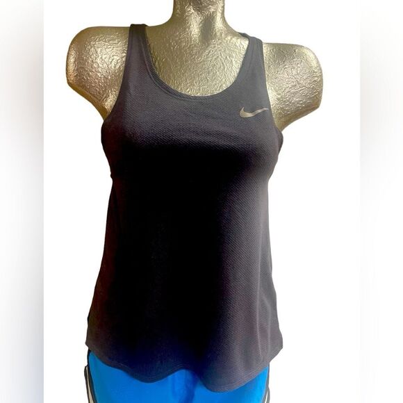 Nike Dri-Fit running tank, open back, slate blue color, size S - Picture 1 of 6